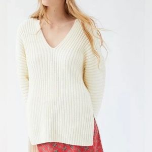 Urban Outfitters natural cream cotton tunic boho sweater
